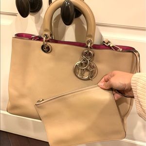 Dior Diorissimo Two Tone leather bag